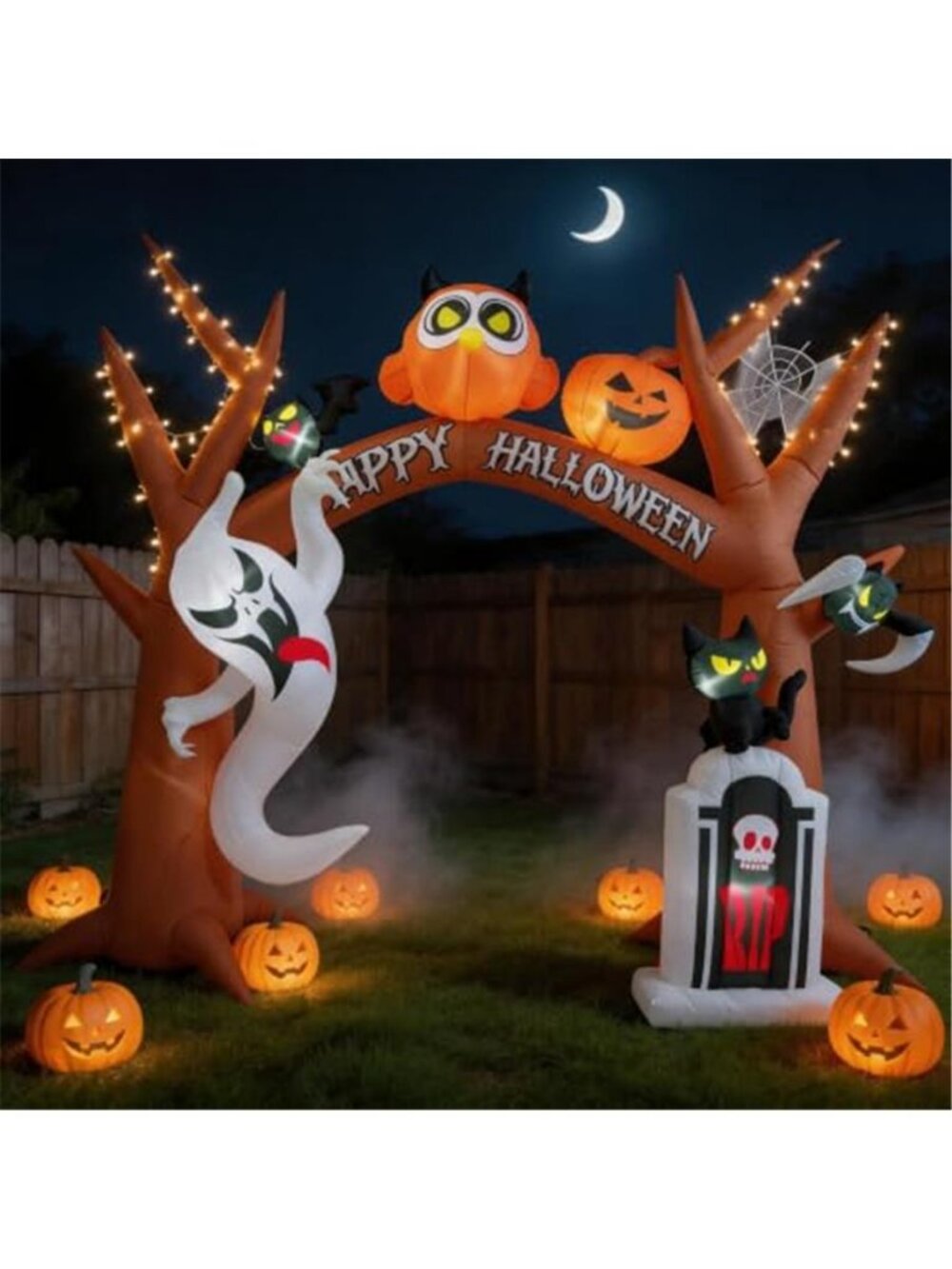 10.5FT Halloween Inflatable,Built-in Warm LED Lights